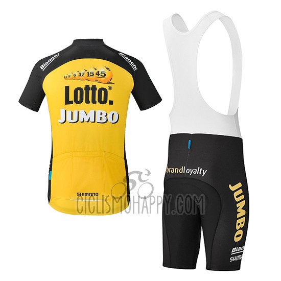 Lotto NL Jumbo Cycling Jersey Bib Short 2017 Short Sleeve Jumbo Yellow